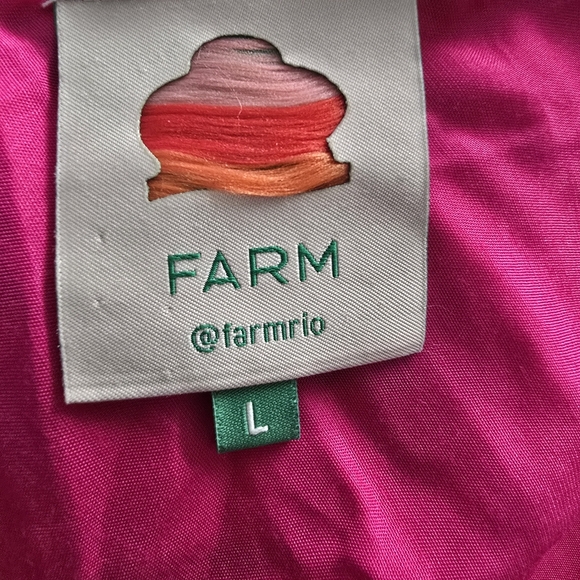 FARM Rio Pink and Orange Floral Mini Dress Size L Flowy - Picture 8 of 10